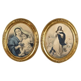 Immaculate Conception, Late 19th Century, Engravings, Set of 2 For Sale