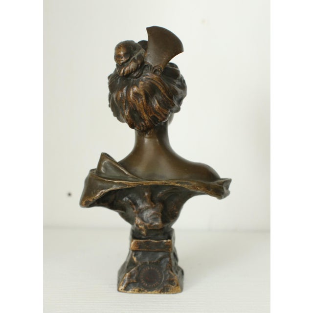 Emmanuel Villanis, French Art Nouveau Carmen Bust, 1900, Bronze For Sale - Image 4 of 6