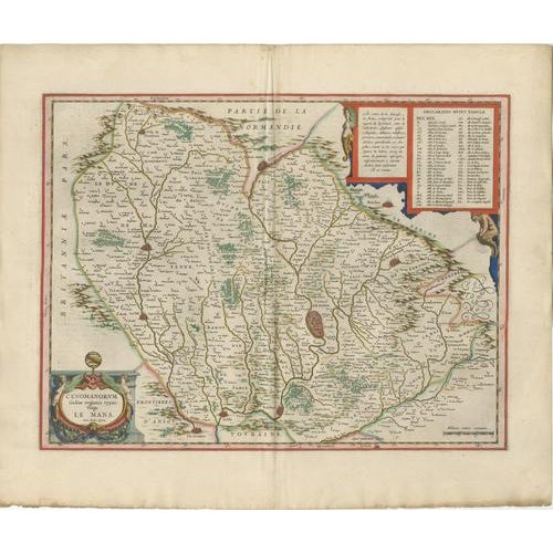 Antique Blaeu Map of Maine, 1642 For Sale - Image 3 of 12