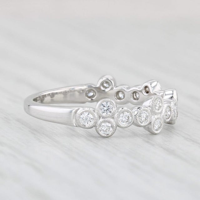 Modern Beverley K 0.47ctw Diamond Ring 14k White Gold Wedding Stackable Band, Size 6.5 For Sale - Image 3 of 8