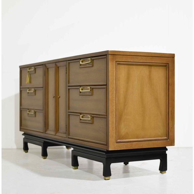 Mid Century Ming Style Lowboy Dresser by American of Martinsville For Sale In Chicago - Image 6 of 13