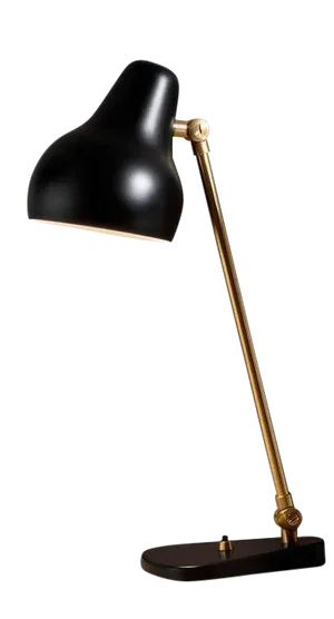 Vilhelm Lauritzen 'Vl38' Black Table Lamp for Louis Poulsen