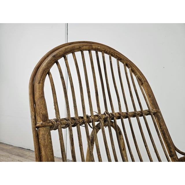 Tan Vintage Wicker Armchairs, 1970, Set of 4 For Sale - Image 8 of 16