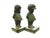 Metal Antique Bronze-Clad Boy & Girl Figural Bookends, Verdigris Patina, C. 1920s, Sold as a Pair For Sale - Image 7 of 10