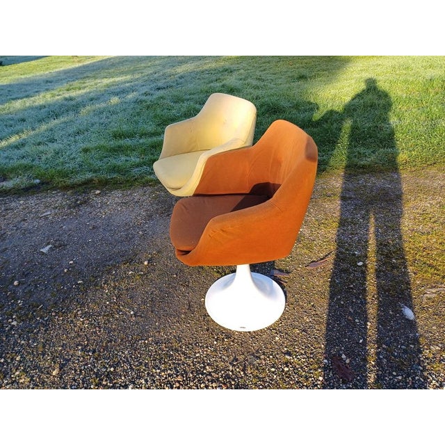 Vintage Armchairs in Plastic and Fabric, 1970s, Set of 2 For Sale - Image 4 of 9