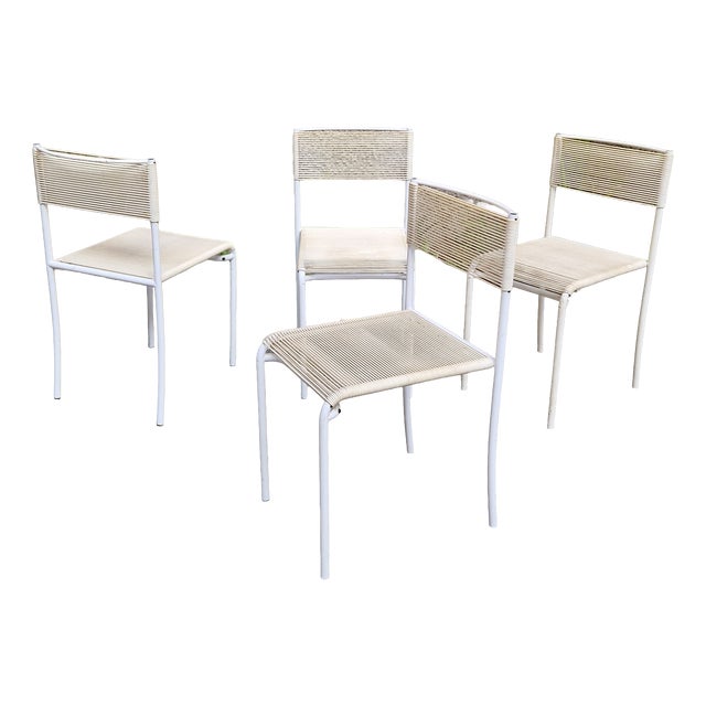 Spaghetti Chairs in Metal and PVC by Giandomenico Belotti for Alias, 1980s, Set of 4 For Sale