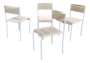 Spaghetti Chairs in Metal and PVC by Giandomenico Belotti for Alias, 1980s, Set of 4
