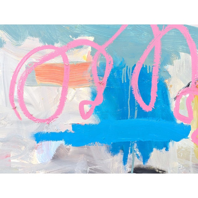 Benji Stiles "Party Down Productions" Contemporary Colorful Abstract Expressionist Painting, 2021 For Sale - Image 9 of 11