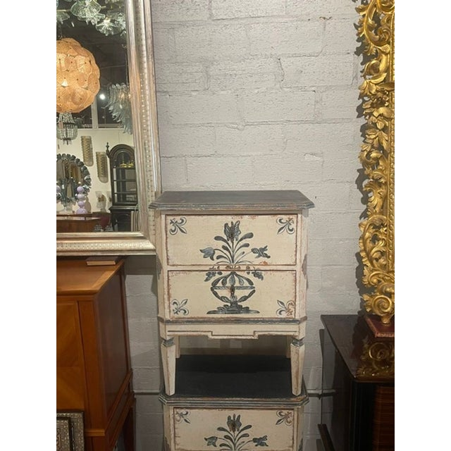 German Neoclassical Hand Painted Side Tables For Sale - Image 4 of 9