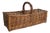 Vintage French Wicker Gathering Basket With Twisted Handle Rustic For Sale