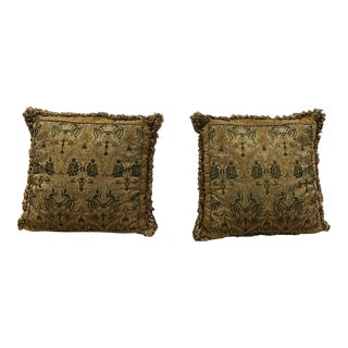 Early 21st Century Sweet Dreams Jacquard Pillows- a Pair For Sale