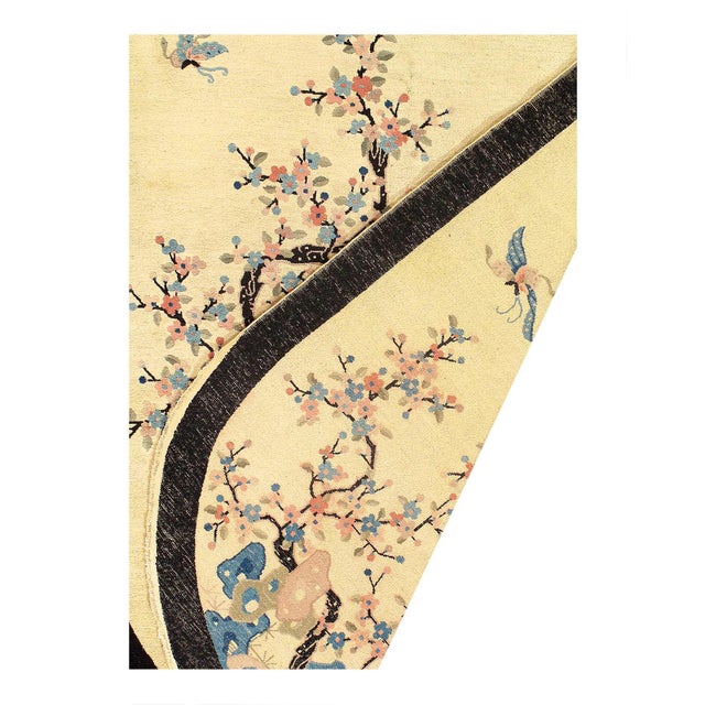 Traditional Pasargard DC Antique Chinese Art Deco Oval Rug For Sale - Image 3 of 3