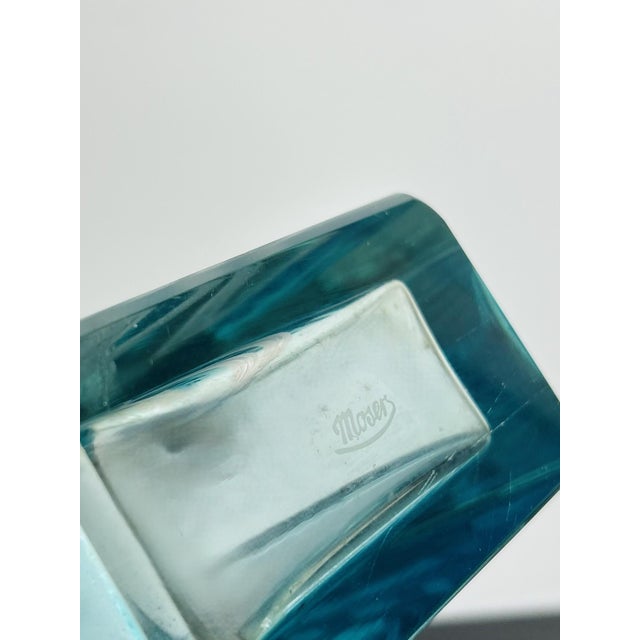 20th Century Art Glass Vase with Hand-Engraved Floral Décor by Moser, Czechoslovakia, 1960s For Sale - Image 11 of 12