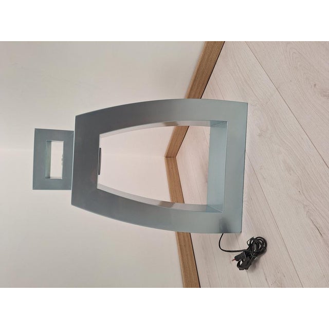 Blue Table Lamp in Blue Lacquered Wood attributed to Andrea Anastasio for Zenith, 1980s For Sale - Image 8 of 18