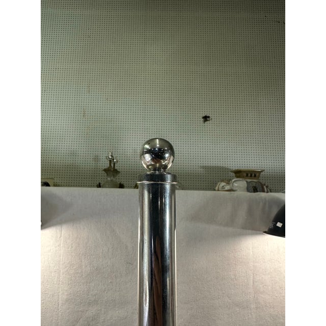 1960s Philippe Barbier Nickel and Chrome Floor Lamp For Sale - Image 9 of 11