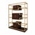 Bookcase with tubular brass structure, enriched by three wooden compartments with two doors. Dimensions (wxdxh) 170 x 60 x...