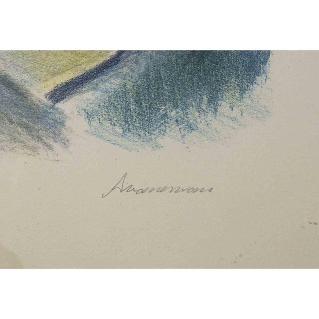 Landscape is an original lithograph realized by Alfonso Avanessian in 1970's Hand-signed on the lower right: Avanessian...