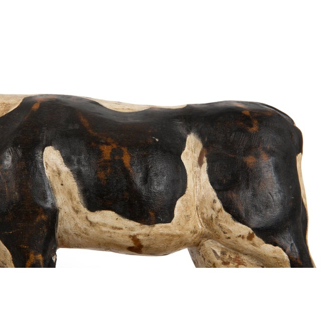 20th Century American Folk Art Whimsical Carved Painted Holstein Cow For Sale - Image 10 of 18