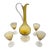 Mid-Century Italian Style Amber Art Glass Pitcher Decanter & Cordial Glass Set - 5 Pieces For Sale