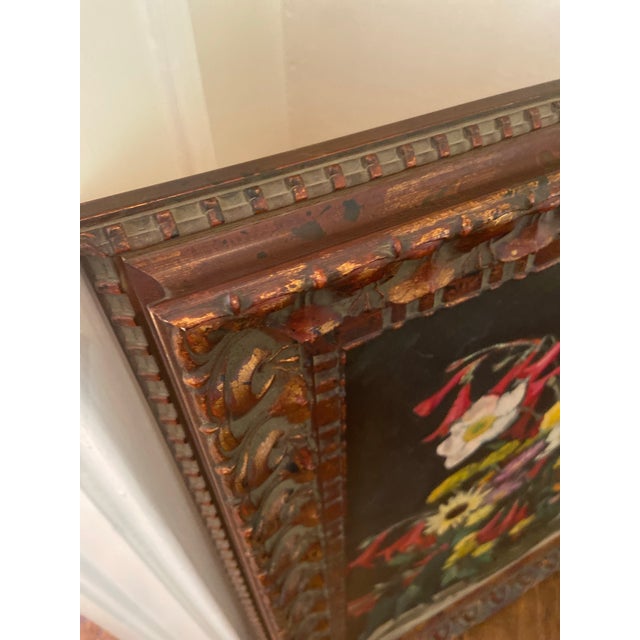 1920s Antique Floral Still Life Painting For Sale - Image 5 of 6