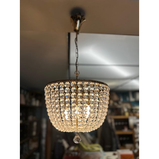 Mid-Century Crystal Chandelier, 1950s For Sale - Image 4 of 13