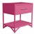 Contemporary Olympia One-Drawer Nightstand in Hot Pink For Sale - Image 3 of 6