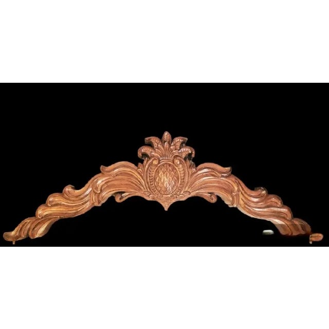 Vintage Solid Wood Pineapple Carved Piedemont Wall Plaque Room Decor For Sale - Image 4 of 11