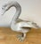 Pair 20th C. Zinc Alloy Swan Garden Sculptures Good Scale & Weathered Surface For Sale In West Palm - Image 6 of 18