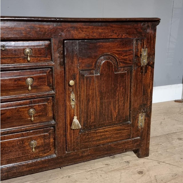 18th Century English Oak Dresser Base For Sale - Image 3 of 8