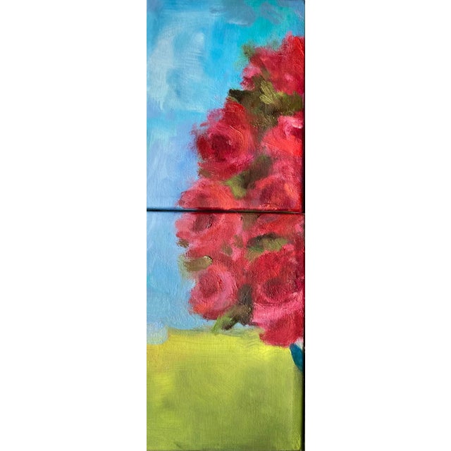 "Rose Bowl" Contemporary Original Floral Still Life Oil Painting by Robert Rutkauskas - 4 Stretched Canvases For Sale - Image 4 of 7