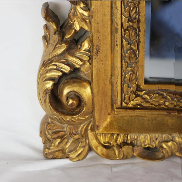 Vintage Hand-Carved Gilded Rococo Mirror For Sale In New York - Image 6 of 11