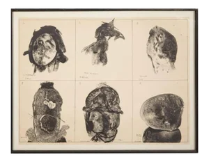 Framed Lithograph by Jose Luis Cuevas Small Edition