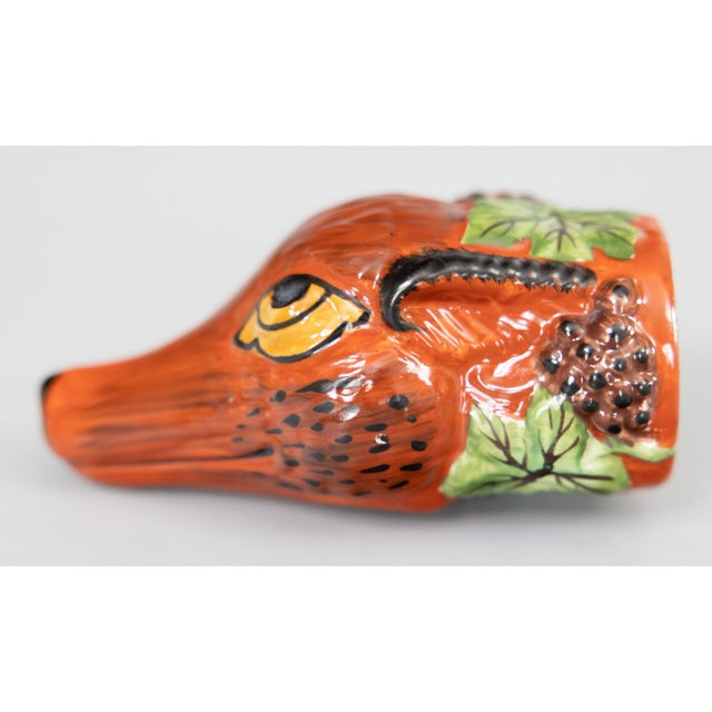 19th C. English Staffordshire Equestrian Fox Stirrup Cup For Sale - Image 9 of 9