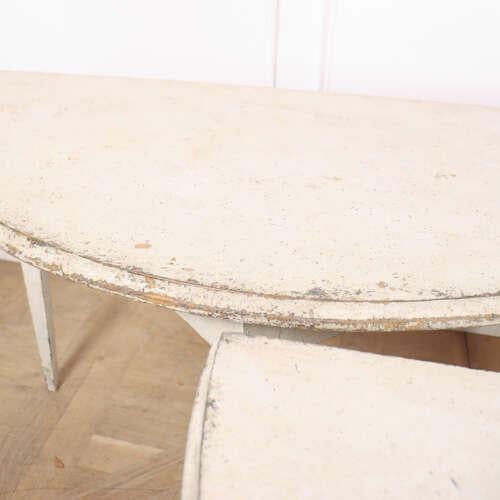 Swedish Demi-Lune Console Tables, Set of 2 For Sale - Image 6 of 8