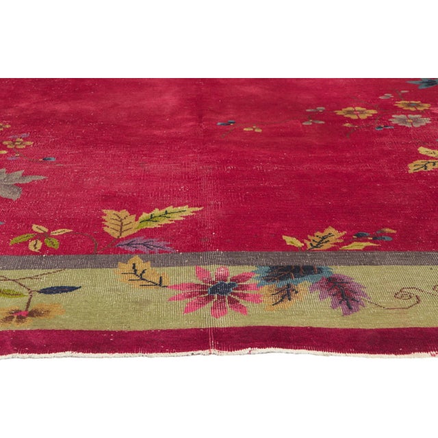Art Deco Early 20th Century Antique Chinese Art Deco Rug, 09'00 X 11'09 For Sale - Image 3 of 10