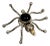 Silver Metal & Onyx Spider Brooch For Sale