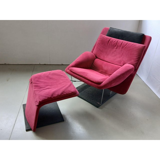 Set of Reclining Chair and Ottoman by Vittorio Introini for Saporiti Italia, 1970s For Sale - Image 3 of 18