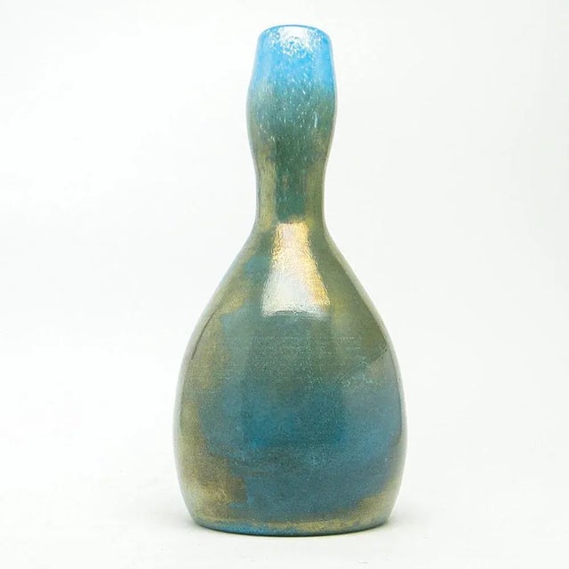 Blue Postmodern Vase from Łysa Góra Glassworks, Poland, 1970s For Sale - Image 8 of 8