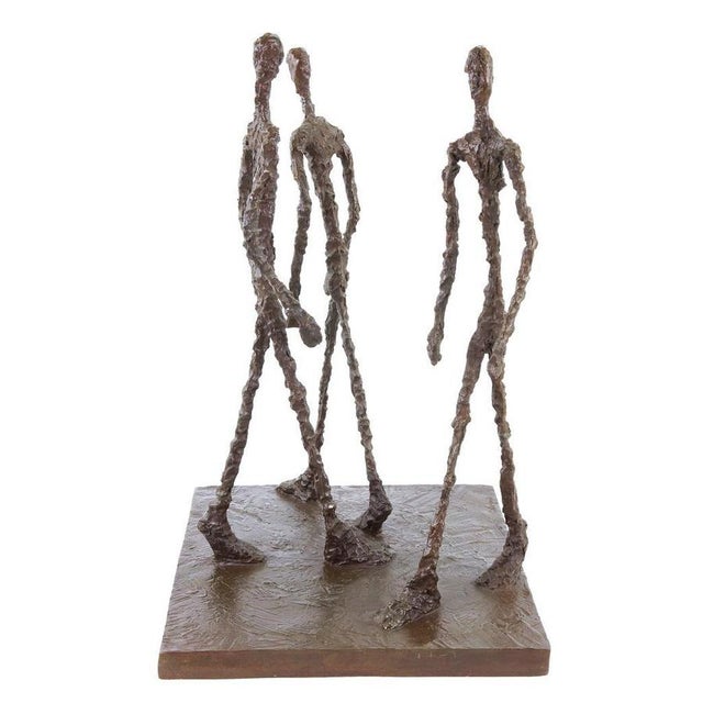 Modern Dark Patinated Figurative Sculpture, Bronze For Sale - Image 3 of 8