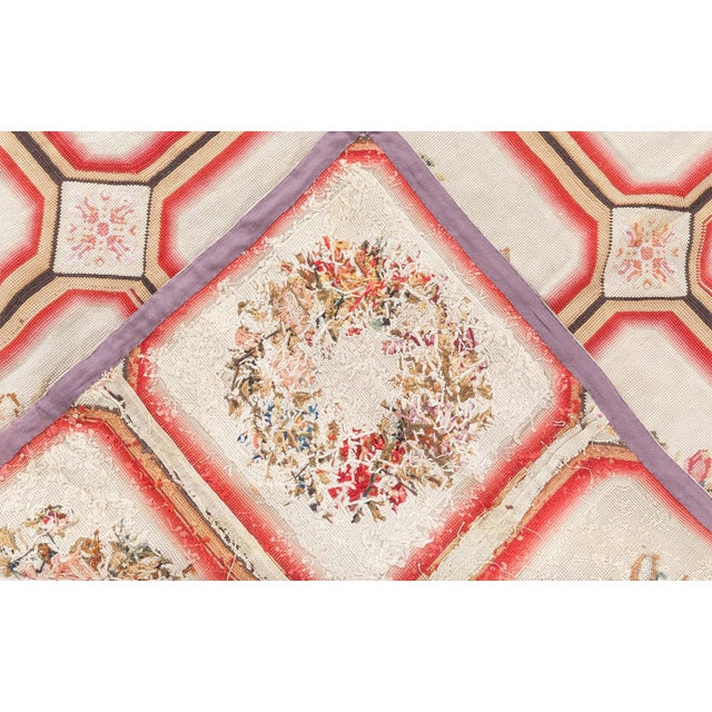 Antique English Needlepoint Rug For Sale - Image 11 of 13