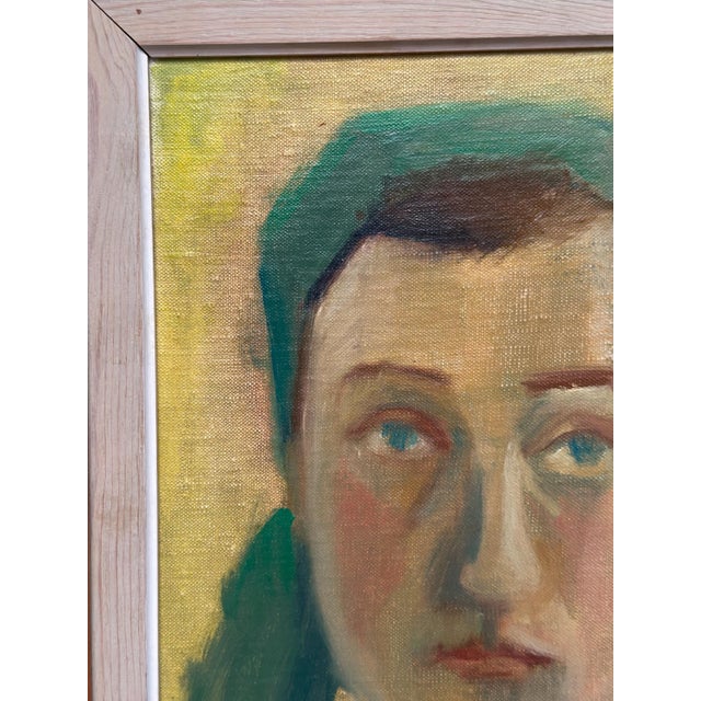 A‑S Nilsson, Portrait, 1950s, Oil Painting on Panel, Framed For Sale - Image 17 of 18