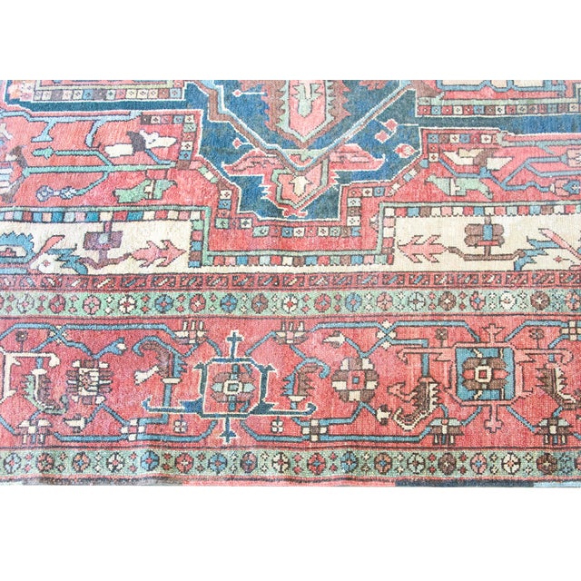 Early 20th Century Persian Heriz Rug For Sale In Chicago - Image 6 of 15