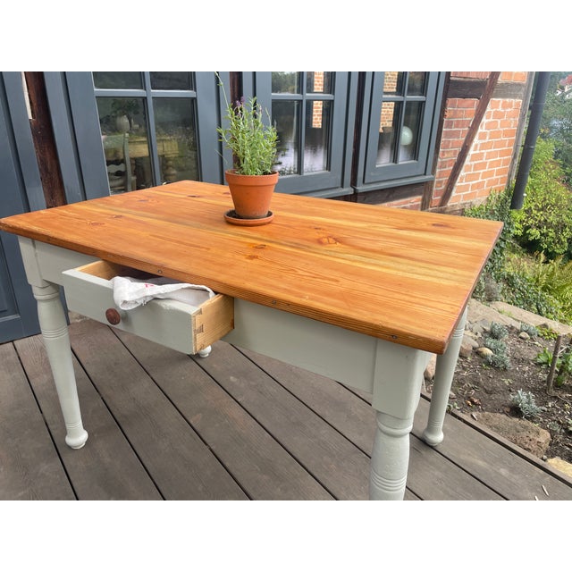 Gray Antique Table, 1890s For Sale - Image 8 of 18