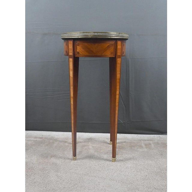 Small Louis XVI Style Marquetry Side Table, Early 20th Century For Sale - Image 12 of 18