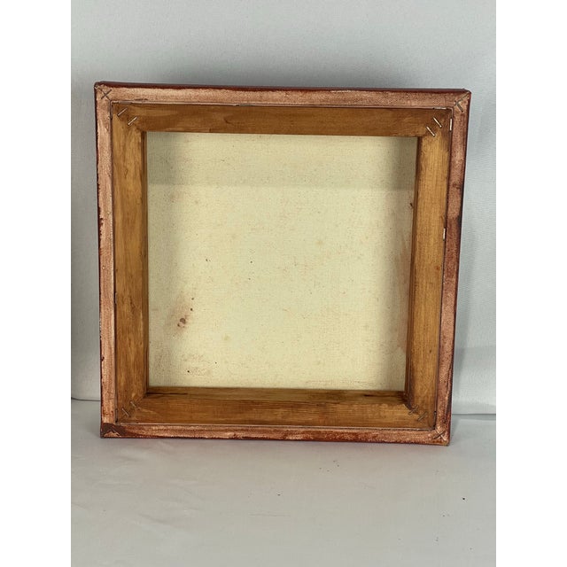 Listing Title Vintage 1972 Signed Evans Mid-Century Modern Abstract Tree Oil Painting For Sale - Image 4 of 6