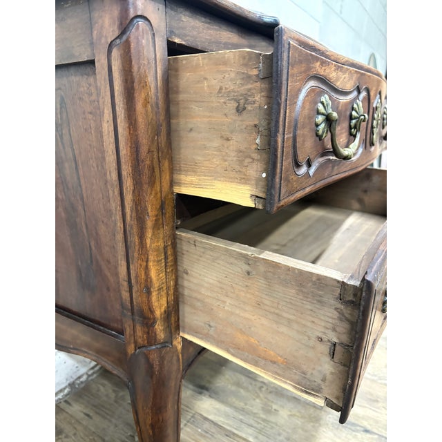 Vintage French Provincial Louis XV Style Carved Commode Dresser Chest of Drawers For Sale - Image 9 of 12