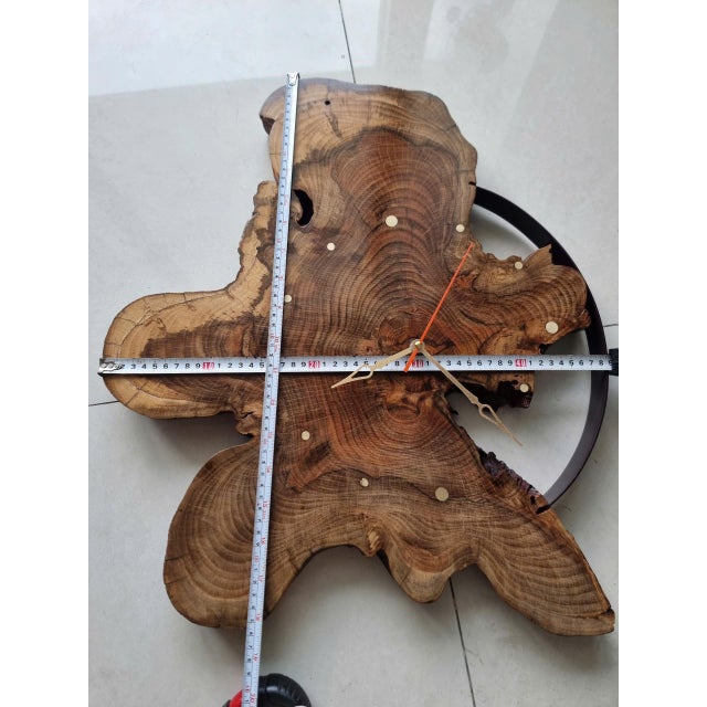 Half Moon - One-of-a-Kind Handcrafted Driftwood Wall Clock Sculpture For Sale - Image 13 of 14