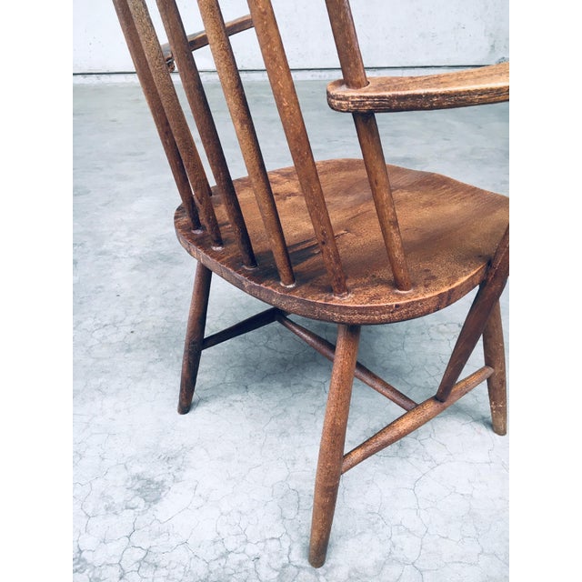 Oak Spindle Back Chairs, 1940s, Set of 4 For Sale - Image 15 of 18