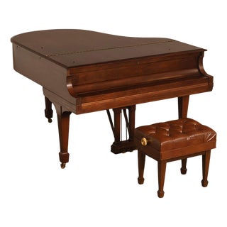 1929 Steinway & Sons Model M Vintage Walnut Grand Piano With Bench For Sale