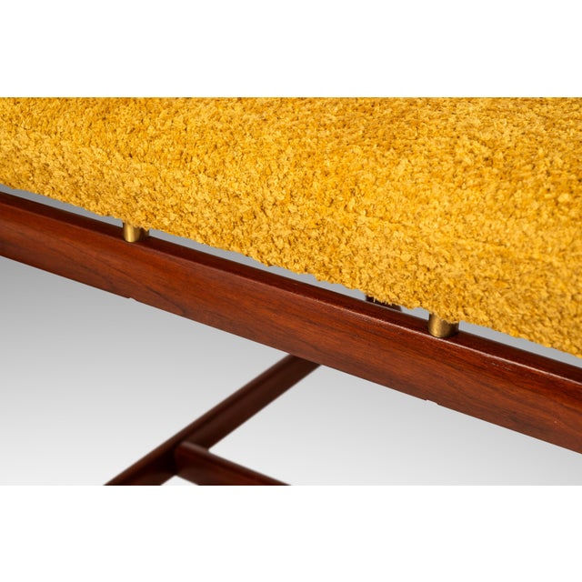 Rare Mid-Century Modern Cane-Backed Armchair in Walnut & Bouclé Attributed to Michael Taylor for Baker Furniture (New World Collection), Usa, C. 1960s For Sale - Image 10 of 18